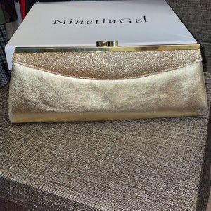 Gold & metallic clutch purse